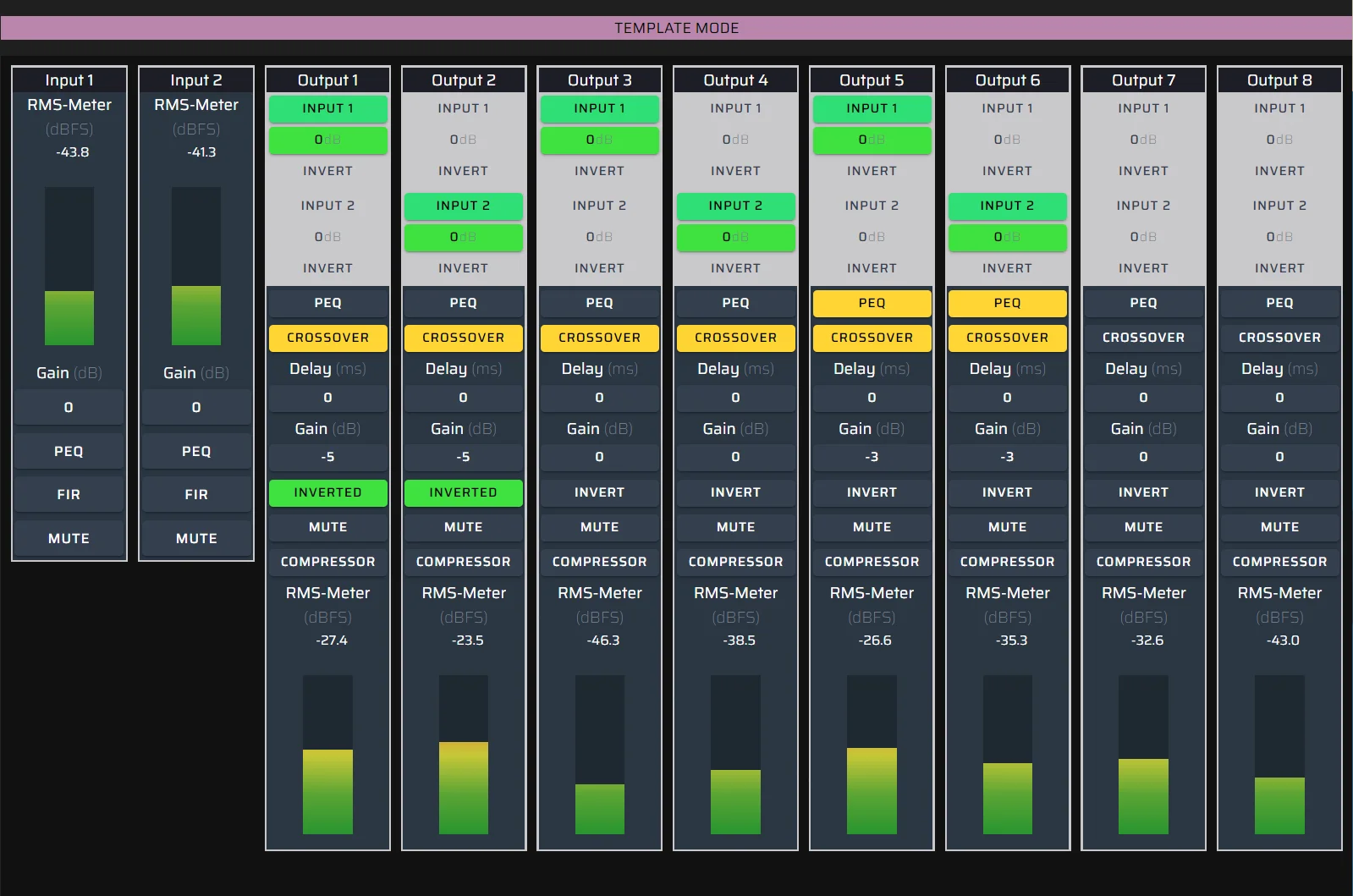 miniDSP-Flex8(10) Gammaのスキームをまるっと移植